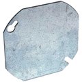 Hubbell Electrical Box Cover, Octagon, Flat, Blank 722